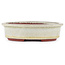 Oval beige bonsai pot by Eime Yozan - 120 x 100 x 30 mm