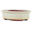 Oval beige bonsai pot by Eime Yozan - 120 x 100 x 30 mm