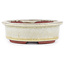 Pot à bonsaï ovale beige par Eime Yozan - 120 x 100 x 30 mm