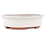 Vaso bonsai ovale bianco sporco di Eime Yozan - 120 x 100 x 30 mm
