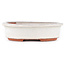Maceta para bonsái ovalada blanco roto de Eime Yozan - 120 x 100 x 30 mm