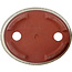 Pot à bonsaï ovale beige par Eime Yozan - 120 x 100 x 30 mm