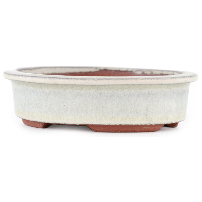 Vaso bonsai ovale bianco sporco di Eime Yozan - 120 x 100 x 30 mm