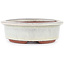 Oval off-white bonsai pot by Eime Yozan - 120 x 100 x 30 mm