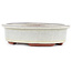 Maceta para bonsái ovalada blanco roto de Eime Yozan - 120 x 100 x 30 mm