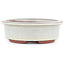 Oval off-white bonsai pot by Eime Yozan - 120 x 100 x 30 mm