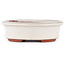 Maceta para bonsái ovalada blanco roto de Eime Yozan - 95 x 80 x 30 mm