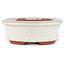 Oval off-white bonsai pot by Eime Yozan - 95 x 80 x 30 mm