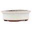 Oval off-white bonsai pot by Eime Yozan - 95 x 80 x 30 mm