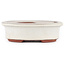 Maceta para bonsái ovalada blanco roto de Eime Yozan - 95 x 80 x 30 mm