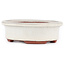 Maceta para bonsái ovalada blanco roto de Eime Yozan - 95 x 80 x 30 mm
