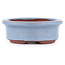 Oval blue bonsai pot by Eime Yozan - 95 x 80 x 30 mm