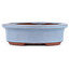 Pot à bonsaï ovale bleu par Eime Yozan - 95 x 80 x 30 mm