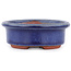 Pot à bonsaï ovale bleu par Eime Yozan - 95 x 80 x 30 mm