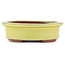Pot à bonsaï ovale jaune par Eime Yozan - 95 x 80 x 30 mm