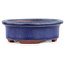 Pot à bonsaï ovale bleu par Eime Yozan - 95 x 80 x 30 mm