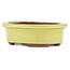 Pot à bonsaï ovale jaune par Eime Yozan - 95 x 80 x 30 mm