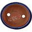 Pot à bonsaï ovale bleu par Eime Yozan - 95 x 80 x 30 mm