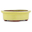 Pot à bonsaï ovale jaune par Eime Yozan - 95 x 80 x 30 mm