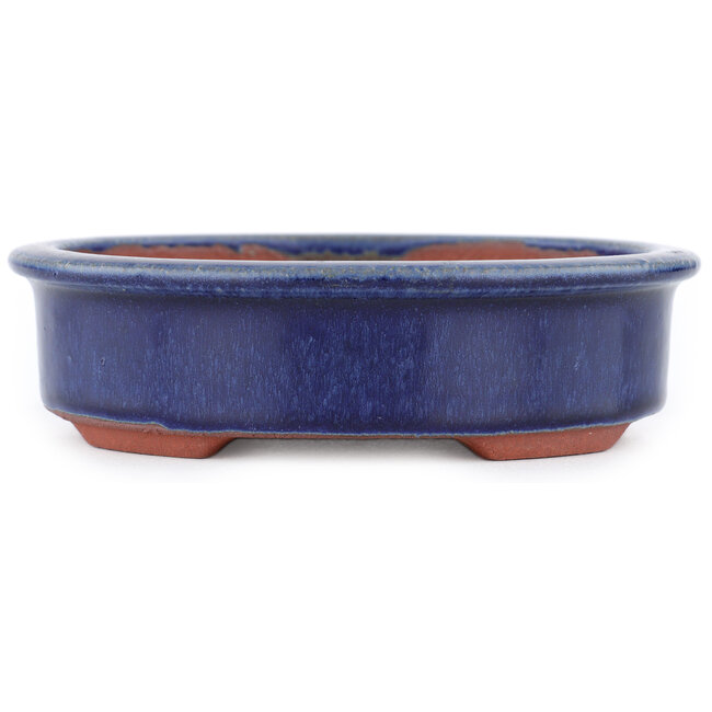 Vaso bonsai ovale blu di Eime Yozan - 150 x 135 x 40 mm