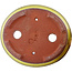 Pot à bonsaï ovale jaune par Eime Yozan - 95 x 80 x 30 mm