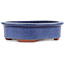 Pot à bonsaï ovale bleu par Eime Yozan - 150 x 135 x 40 mm