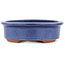 Pot à bonsaï ovale bleu par Eime Yozan - 150 x 135 x 40 mm