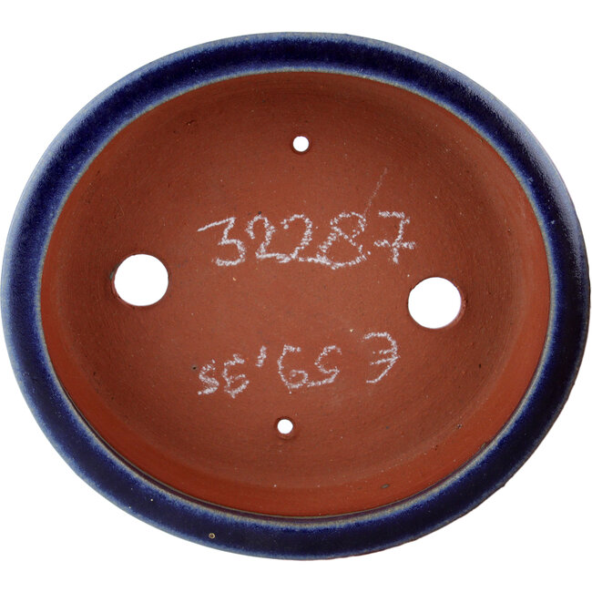 Vaso bonsai ovale blu di Eime Yozan - 150 x 135 x 40 mm