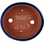 Pot à bonsaï ovale bleu par Eime Yozan - 150 x 135 x 40 mm
