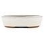 Oval off-white bonsai pot by Eime Yozan - 153 x 125 x 40 mm