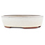 Oval off-white bonsai pot by Eime Yozan - 153 x 125 x 40 mm