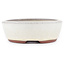 Oval off-white bonsai pot by Eime Yozan - 153 x 125 x 40 mm