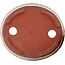 Maceta para bonsái ovalada blanco roto de Eime Yozan - 155 x 140 x 45 mm