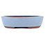 Pot à bonsaï ovale bleu par Eime Yozan - 153 x 125 x 40 mm
