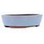 Oval blue bonsai pot by Eime Yozan - 153 x 125 x 40 mm