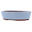 Pot à bonsaï ovale bleu par Eime Yozan - 153 x 125 x 40 mm