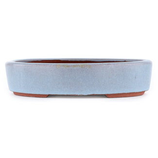  Eimei ( Yozan kiln) 185 mm  blue bonsai pot by Eime Yozan, Tokoname, Japan