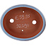 Pot à bonsaï ovale bleu par Eime Yozan - 153 x 125 x 40 mm