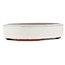 Oval off-white bonsai pot by Eime Yozan - 185 x 145 x 40 mm