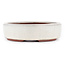 Oval off-white bonsai pot by Eime Yozan - 185 x 145 x 40 mm