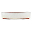 Maceta para bonsái ovalada blanco roto de Eime Yozan - 185 x 145 x 40 mm