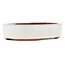 Pot à bonsaï ovale blanc cassé par Eime Yozan - 185 x 145 x 40 mm