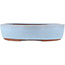 Oval blue bonsai pot by Eime Yozan - 185 x 145 x 40 mm