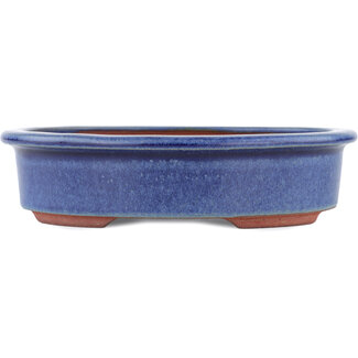  Eimei ( Yozan kiln) 180 mm  blue bonsai pot by Eime Yozan, Tokoname, Japan