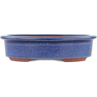 Eimei ( Yozan kiln) 180 mm  blue bonsai pot by Eime Yozan, Tokoname, Japan