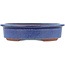 Oval blue bonsai pot by Eime Yozan - 180 x 150 x 40 mm