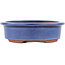 Oval blue bonsai pot by Eime Yozan - 180 x 150 x 40 mm