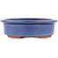 Pot à bonsaï ovale bleu par Eime Yozan - 180 x 150 x 40 mm