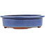 Pot à bonsaï ovale bleu par Eime Yozan - 180 x 150 x 40 mm