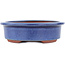 Pot à bonsaï ovale bleu par Eime Yozan - 180 x 150 x 40 mm